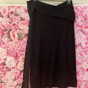 White House Black Market Black Off-Shoulder sweater top